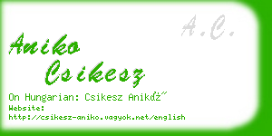 aniko csikesz business card